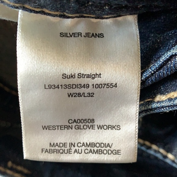 Silver Jeans Suki Curvy Fit Mid Rise Straight Leg NWT - Picture 8 of 9